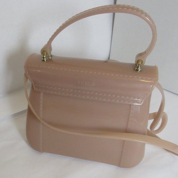 Furla Women's Nude Elegant Beige Candy Bon Bon Mini Bag Made in Italy - Picture 2 of 12